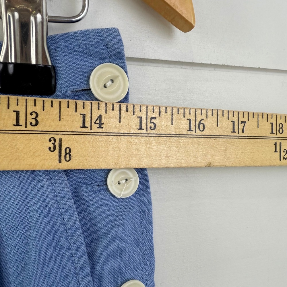 Outerknown ECLIPSE PLEATED Linen Wide Leg Pants Sailor Button Coastal‎ WOMEN 4 - Picture 7 of 13